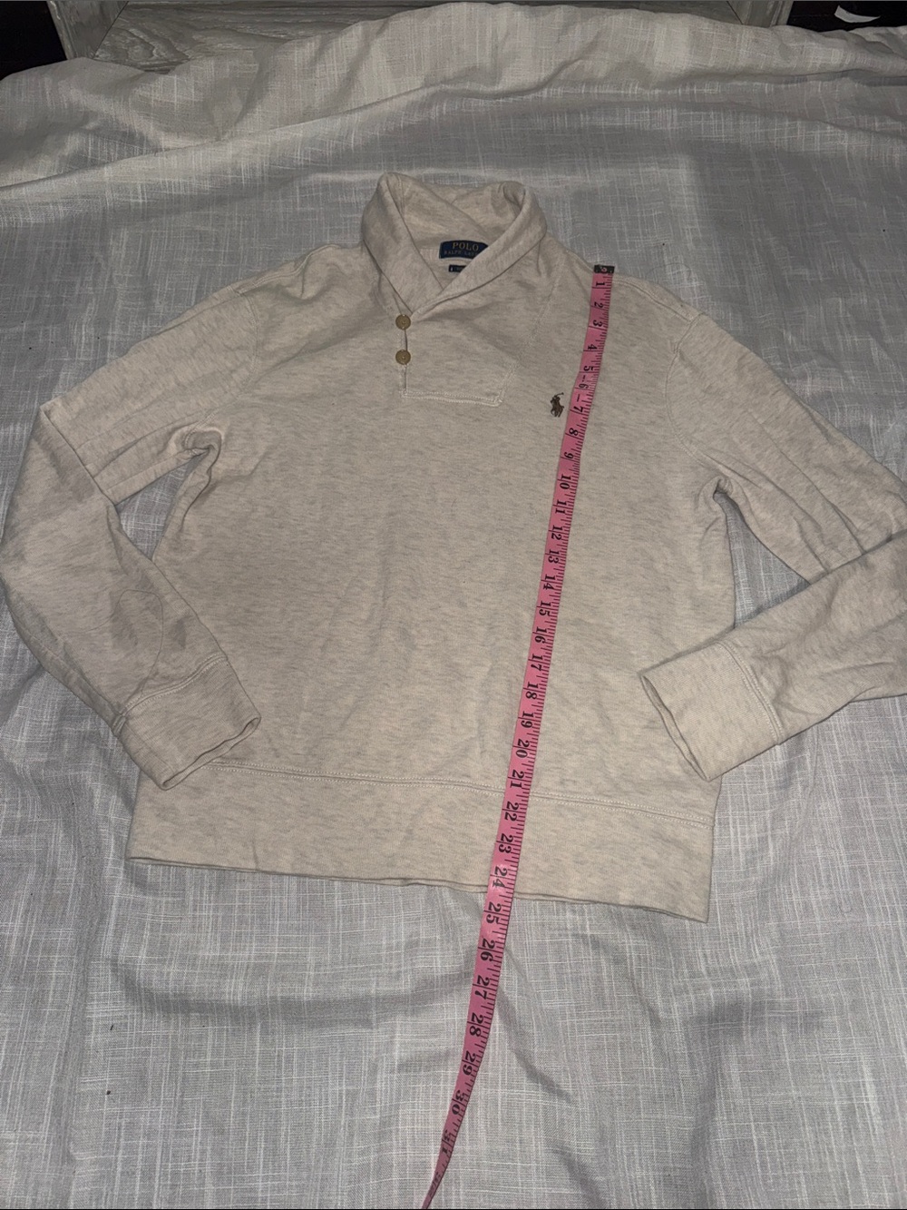 Polo by Ralph Lauren Light Oatmeal Shawl Collar Sweater